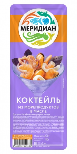 Коктейль из морепродуктов в масле